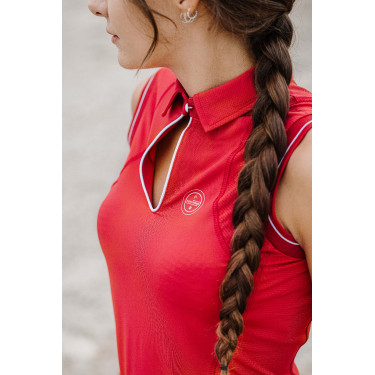 Polo Equithème Sarah Cereza Rojo