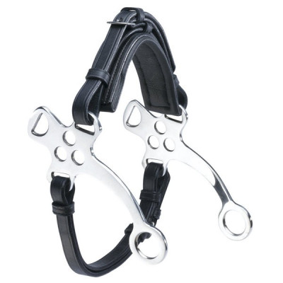 Hackamore Eric Thomas de acero inoxidable Negro