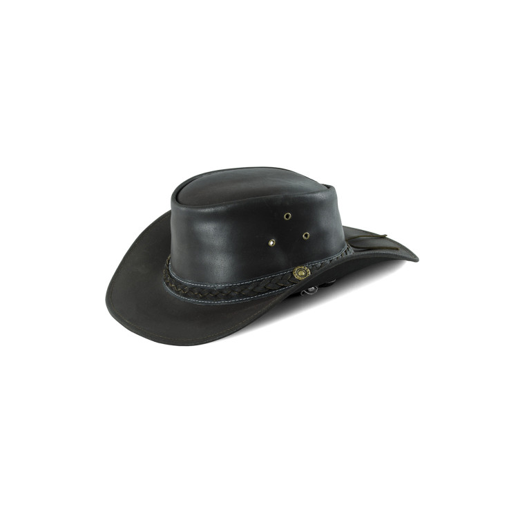 Sombrero vaquero trenzado de cuero Lakota Sombrero vaquero trenzado de cuero Lakota