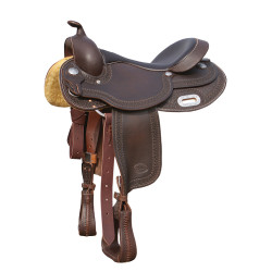 Silla western reining Pool's montura redonda 3010 Castaño Marr&amp;amp;amp;oacute;n