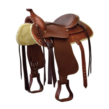Silla western Prim Lakota cuero Castaño Marr&amp;amp;amp;oacute;n