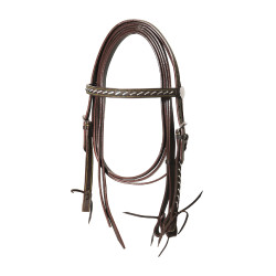 Brida western Lakota Silver Wire con riendas Castaño Marr&amp;amp;amp;oacute;n