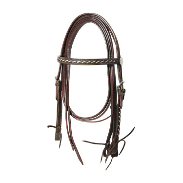 Brida western Lakota Silver Wire con riendas Castaño Marr&amp;amp;amp;oacute;n