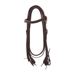 Brida western Lakota con flores con riendas Castaño Marr&amp;amp;amp;oacute;n