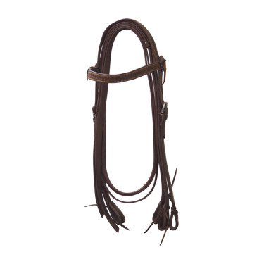 Brida western Lakota con flores con riendas Castaño Marr&amp;amp;amp;oacute;n