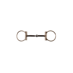 Mors western en D Pool de acero inoxidable con inserciones de cobre y extremos negros
