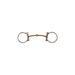 Mors western en acero inoxidable D Pool con embout de cobre trenzado