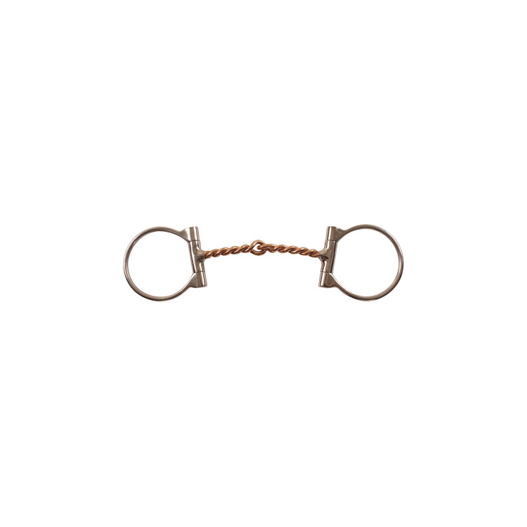 Mors western en acero inoxidable D Pool con embout de cobre trenzado