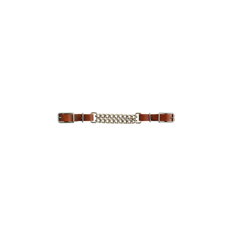 Gourmette de cuero Lakota con doble cadena