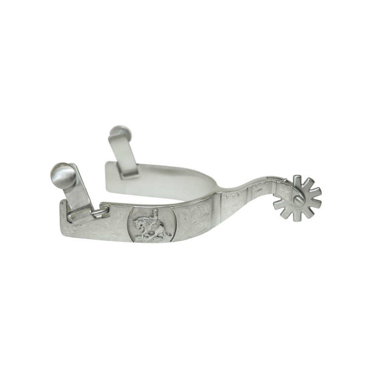 Espuelas western Pool's acero cepillado Top Reining