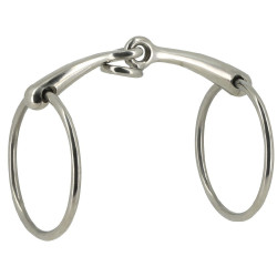 Filete de 2 anillas Metalab de acero inoxidable con tope