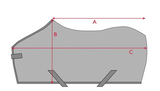 Ilustración de la guía de tallas para Manta Tommy Hilfiger Equestrian