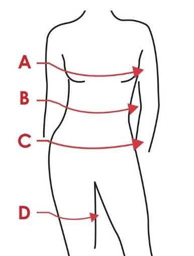 Ilustración de la guía de tallas para Pantalones de equitación Harcour