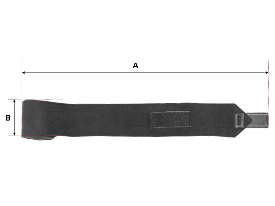 Ilustración de la guía de tallas para Vendas y bajo vendas Equestrian Stockholm