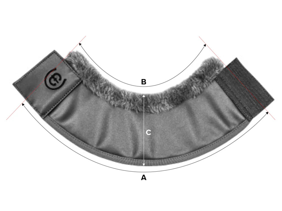 Ilustración de la guía de tallas para Campanas Equestrian Stockholm